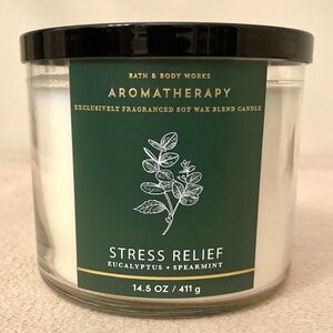 Bath & Body Works Aromatherapy Stress Relief Eucalyptus Spearmint Candle 14.5 OZ